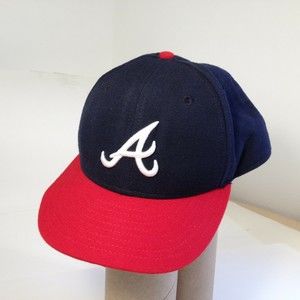 Vintage Atlanta Braves Hat Cap 7 1/4 New Era Diamond Collection Wool USA Made